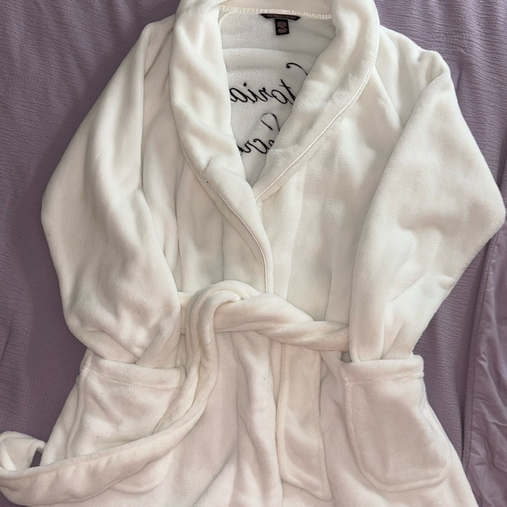 White bathrobe M/L- Victoria Secret